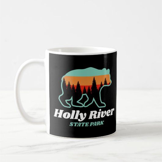 Holly River Staat Park West Virginia Bear Retro Kaffeetasse (Links)