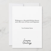 Holly Robin Birds Business Weihnachtskarte (Rückseite)