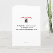 Holly Robin Festive Art Feiertagskarte (Rückseite)
