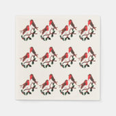 Holly Robins Festive Bird Pattern Serviette (Vorderseite)