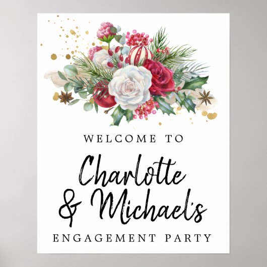 Holly Rose Gold Engagement Party Poster (Vorne)