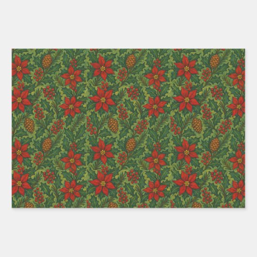 Holly & Santa Magic Wrap Geschenkpapier Set (Vorderseite 2)