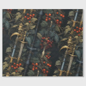 Holly & Schwerter festes Umschlagpapier Geschenkpapier (Flach)