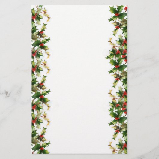Holly Side Border Briefpapier (Vorderseite)