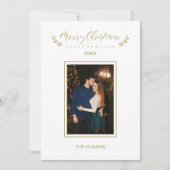 Holly Simple Elegant Chic Christmas Photo Family (Vorderseite)