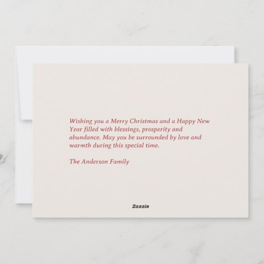 Holly & Snowflakes - Vintag frohe Weihnachten (Rückseite)