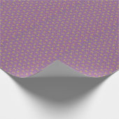 Holly sprig weiße Punkte lila Geschenkpapier (Ecke)