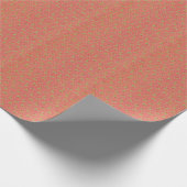 Holly sprig weiße Punkte orange Geschenkpapier (Ecke)