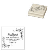 Holly Sprigs Frame Christmas Return Address Gummistempel (Stempel)