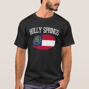 HOLLY SPRINGS GA GEORGIA Flag Vintag USA Sports m T-Shirt