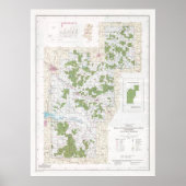 Holly Springs National Forest Map (1991) Poster (Vorne)
