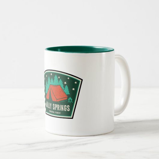 Holly Springs National Forest Mississippi Camping Zweifarbige Tasse (VorderseiteRechts)
