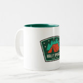 Holly Springs National Forest Mississippi Camping Zweifarbige Tasse (Vorderseite Links)