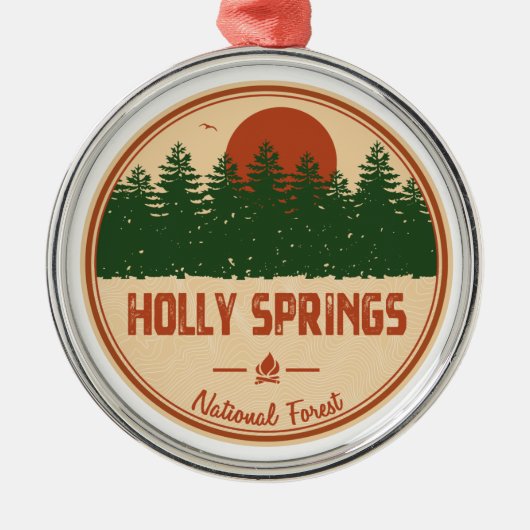 Holly Springs National Forest Ornament Aus Metall (Vorne)