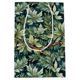 Holly, Spruce, Schnee grün Mittlere Geschenktüte