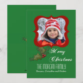 Holly Square Foto Card (Vorne/Hinten)