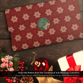 Holly Star Traditionelles Weihnachtsrot Seidenpapier