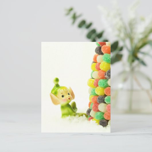 Holly the Pixie Elf Postkarte (Stehend Vorderseite)