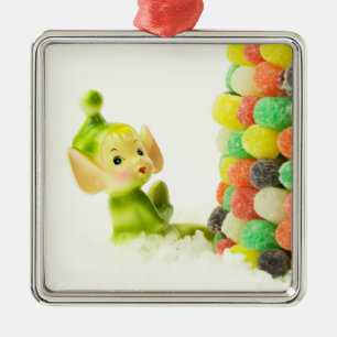 Holly the Pixie Elf Silbernes Ornament