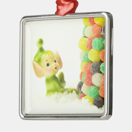 Holly the Pixie Elf Silbernes Ornament (Links)
