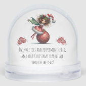 Holly-Topped Fairy on Ornament Snow Globe Schneekugeln (Rückseite)