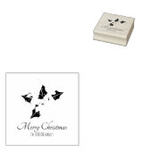 Holly Tree Berry Script Personalizable Holiday Gummistempel (Stempel)