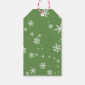 Holly Tree Berry Snowflake Custom Christmas Geschenkanhänger (Rückseite)