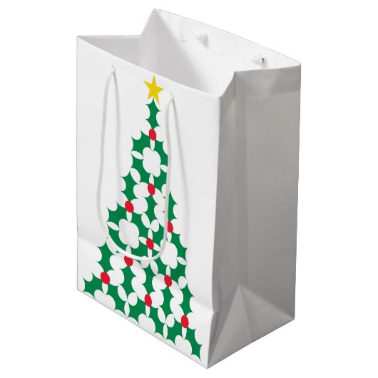 Holly Tree Mittlere Geschenktüte (Vorderseite Schrägansicht)
