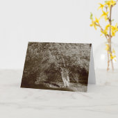 Holly Tree - Sepia Karte (Gelbe Blume)