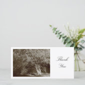 Holly Tree - Sepia - Vielen Dank Dankeskarte (Stehend Vorderseite)