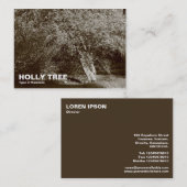 Holly Tree - Sepia Visitenkarte (Vorne/Hinten)