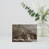 Holly Tree - Sepia Visitenkarte (Stehend Vorderseite)