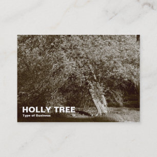 Holly Tree - Sepia Visitenkarte