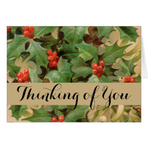 Holly Tree Weihnachtsfeiertag Vintag