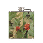 Holly Tree Weihnachtsfeiertag Vintag Flachmann (Rückseite)