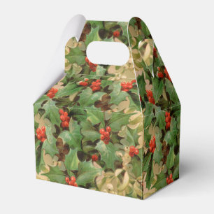 Holly Tree Weihnachtsfeiertag Vintag Geschenkschachtel
