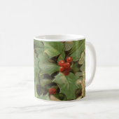 Holly Tree Weihnachtsfeiertag Vintag Kaffeetasse (VorderseiteRechts)