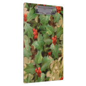 Holly Tree Weihnachtsfeiertag Vintag Klemmbrett (Rechts)