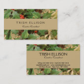 Holly Tree Weihnachtsfeiertag Vintag Visitenkarte (Vorne/Hinten)