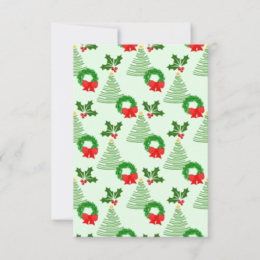 Holly und Bäume und Kränze, Oh mein! Dankeskarte (Vorderseite)