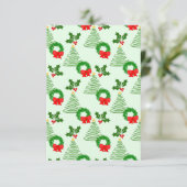 Holly und Bäume und Kränze, Oh mein! Dankeskarte (Stehend Vorderseite)