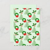 Holly und Bäume und Kränze, Oh mein! Dankeskarte (Vorne/Hinten)