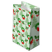 Holly und Bäume und Kränze, Oh mein! Kleine Geschenktüte (Rückseite Schrägansicht)