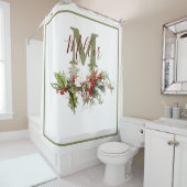 Holly und Beeren personalisiert Duschvorhang (Beispiel)