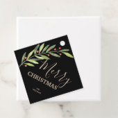 Holly und Berries auf dem Schwarzen Weihnachtsplat Geschenkanhänger (Beispiel)