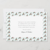 Holly und Berries |Baubles Wedding Foto Vielen Dan Dankeskarte (Rückseite)