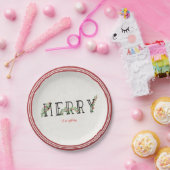 Holly und Berries Merry alles auf der roten Kante Pappteller (Party)