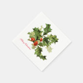 Holly und Berries Napkin Serviette (Ecke)