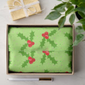 Holly und dots_green seidenpapier (Geschenk)