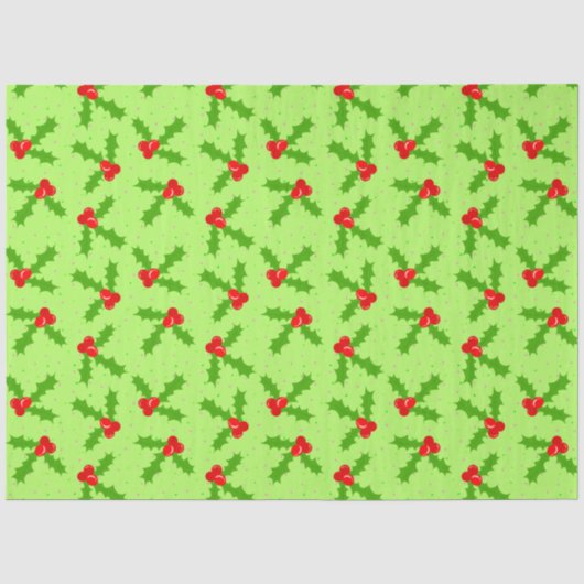 Holly und dots_green seidenpapier (Vorderseite)